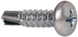 Value Collection - #10, Pan Head, Phillips Drive, 3/4" Length Under Head, #2 Point, Self Drilling Screw - Steel, Zinc-Plated Finish - Industrial Tool & Supply