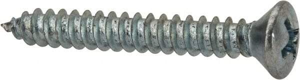 Value Collection - #8 Oval Head Phillips Sheet Metal Screw - Steel, 1-1/4" OAL, AISI 1016, ANSI/ASME B18.6.4, ASME B18.6.3 & SAE J933, Grade 1016-1024 - Industrial Tool & Supply