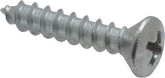 Value Collection - #10 Oval Head Phillips Sheet Metal Screw - Steel, 1" OAL, Grade 2 - Industrial Tool & Supply