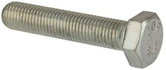 Value Collection - M8x1.00mm Metric Fine, 40mm Length Under Head Hex Head Cap Screw - Fully Threaded, Grade 8.8 Steel, Zinc-Plated Finish, 13mm Hex - Industrial Tool & Supply