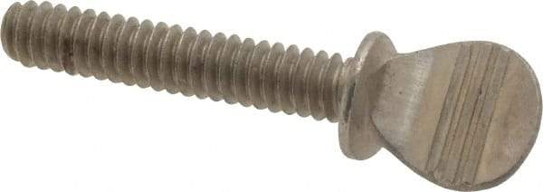 Value Collection - #10-24 Oval Shoulder Grade 18-8 Stainless Steel Thumb Screw - 1" OAL, 0.48" Head Height - Industrial Tool & Supply