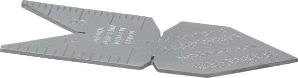 TESA Brown & Sharpe - 60° Angle, Satin Chrome Coated Center Gage - 1/32 to 1/14 Inch Graduation - Industrial Tool & Supply