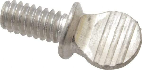 Value Collection - 1/4-20 Oval Shoulder Grade 18-8 Stainless Steel Thumb Screw - 1/2" OAL, 0.64" Head Height - Industrial Tool & Supply