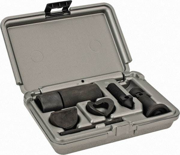 TESA Brown & Sharpe - 7 Piece, 2-1/4 to 3-3/8" High, 1,000 Lb Capacity Screw Jack Set - 2-1/4 to 3-3/8" Measuring Range, 6-3/8" Overall Height, 1-1/4" Base Diam - Industrial Tool & Supply