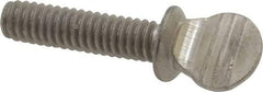 Value Collection - 1/4-20 Oval Shoulder Grade 18-8 Stainless Steel Thumb Screw - 1" OAL, 0.64" Head Height - Industrial Tool & Supply
