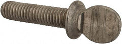Value Collection - 3/8-16 Oval Shoulder Grade 18-8 Stainless Steel Thumb Screw - 1-1/2" OAL, 0.95" Head Height - Industrial Tool & Supply