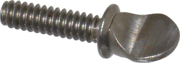Value Collection - #6-32 Oval Shoulder Grade 2 Steel Thumb Screw - 1/2" OAL, 0.3" Head Height, Uncoated - Industrial Tool & Supply