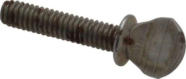 Value Collection - #8-32 Oval Shoulder Grade 2 Steel Thumb Screw - 3/4" OAL, 0.39" Head Height, Uncoated - Industrial Tool & Supply