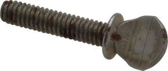 Value Collection - #8-32 Oval Shoulder Grade 2 Steel Thumb Screw - 3/4" OAL, 0.39" Head Height, Uncoated - Industrial Tool & Supply