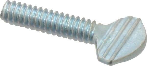 Value Collection - #10-24 Oval Shoulder Grade 2 Steel Thumb Screw - 3/4" OAL, Zinc-Plated Finish - Industrial Tool & Supply
