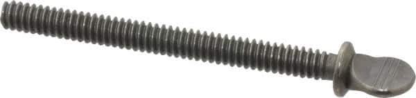 Value Collection - #10-24 Oval Shoulder Grade 2 Steel Thumb Screw - 2" OAL, 0.49" Head Height, Uncoated - Industrial Tool & Supply