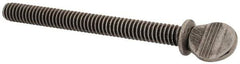 Value Collection - 1/4-20 Oval Shoulder Grade 2 Steel Thumb Screw - 2-1/2" OAL, 0.57" Head Height, Uncoated - Industrial Tool & Supply