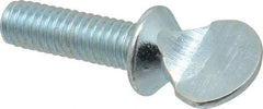 Value Collection - 5/16-18 Oval Shoulder Grade 2 Steel Thumb Screw - 1" OAL, Zinc-Plated Finish - Industrial Tool & Supply