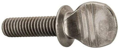 Value Collection - 3/8-16 Oval Shoulder Grade 2 Steel Thumb Screw - 1-1/4" OAL, 0.88" Head Height, Uncoated - Industrial Tool & Supply