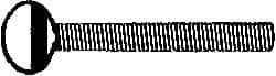 Value Collection - M6x1.00 Oval Shoulderless Grade 2 Steel Thumb Screw - 25mm OAL, 6mm Head Diam x 16.5mm Head Height, Zinc-Plated Finish - Industrial Tool & Supply