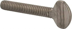 Value Collection - 1/4-20 Oval Shoulderless Grade 18-8 Stainless Steel Thumb Screw - 1-1/2" OAL, 0.64" Head Height - Industrial Tool & Supply