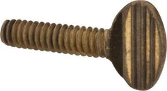 Value Collection - #10-24 Oval Shoulderless Brass Thumb Screw - 3/4" OAL, 0.48" Head Height - Industrial Tool & Supply