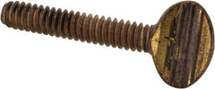 Value Collection - #10-24 Oval Shoulderless Brass Thumb Screw - 1" OAL, 0.48" Head Height - Industrial Tool & Supply
