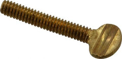 Value Collection - 1/4-20 Oval Shoulderless Brass Thumb Screw - 1-1/2" OAL, 0.64" Head Height - Industrial Tool & Supply
