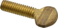 Value Collection - 5/16-18 Oval Shoulderless Brass Thumb Screw - 1" OAL, 0.78" Head Height - Industrial Tool & Supply