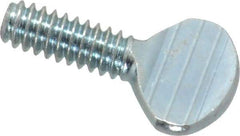 Value Collection - #10-24 Oval Shoulderless Grade 2 Steel Thumb Screw - 1/2" OAL, Zinc-Plated Finish - Industrial Tool & Supply