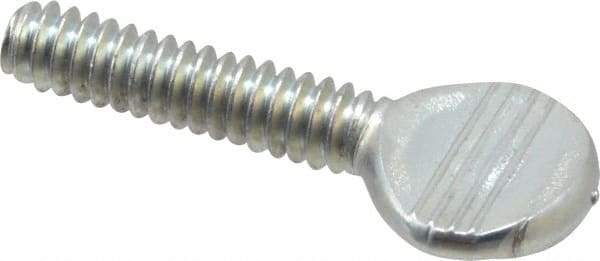 Value Collection - #10-24 Oval Shoulderless Grade 2 Steel Thumb Screw - 3/4" OAL, Zinc-Plated Finish - Industrial Tool & Supply