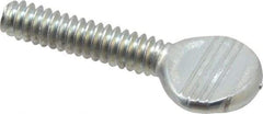 Value Collection - #10-24 Oval Shoulderless Grade 2 Steel Thumb Screw - 3/4" OAL, Zinc-Plated Finish - Industrial Tool & Supply