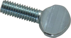 Value Collection - #10-32 Oval Shoulderless Grade 2 Steel Thumb Screw - 1/2" OAL, Zinc-Plated Finish - Industrial Tool & Supply
