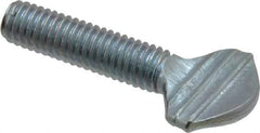 Value Collection - #10-32 Oval Shoulderless Grade 2 Steel Thumb Screw - 3/4" OAL, Zinc-Plated Finish - Industrial Tool & Supply