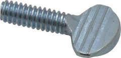 Value Collection - 1/4-20 Oval Shoulderless Grade 2 Steel Thumb Screw - 3/4" OAL, Zinc-Plated Finish - Industrial Tool & Supply