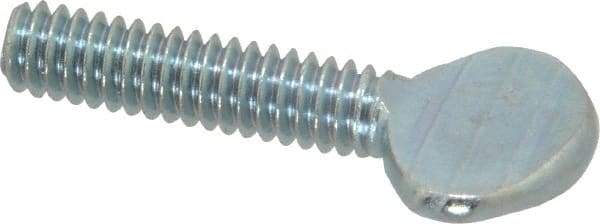 Value Collection - 1/4-20 Oval Shoulderless Grade 2 Steel Thumb Screw - 1" OAL, 0.64" Head Height, Zinc-Plated Finish - Industrial Tool & Supply