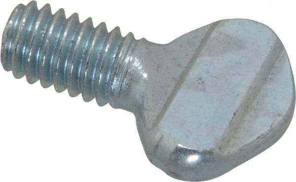 Value Collection - 5/16-18 Oval Shoulderless Grade 2 Steel Thumb Screw - 1/2" OAL, Zinc-Plated Finish - Industrial Tool & Supply
