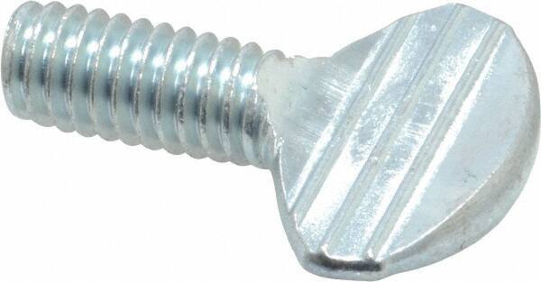 Value Collection - 5/16-18 Oval Shoulderless Grade 2 Steel Thumb Screw - 3/4" OAL, Zinc-Plated Finish - Industrial Tool & Supply