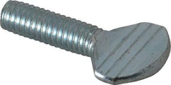 Value Collection - 5/16-18 Oval Shoulderless Grade 2 Steel Thumb Screw - 1" OAL, Zinc-Plated Finish - Industrial Tool & Supply