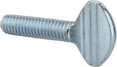 Value Collection - 5/16-18 Oval Shoulderless Grade 2 Steel Thumb Screw - 1-1/4" OAL, Zinc-Plated Finish - Industrial Tool & Supply