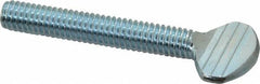 Value Collection - 5/16-18 Oval Shoulderless Grade 2 Steel Thumb Screw - 2" OAL, Zinc-Plated Finish - Industrial Tool & Supply