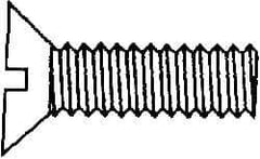 Value Collection - #10-24 UNC, 2" OAL Slotted Drive Machine Screw - Flat Head, Brass, Without Washer - Industrial Tool & Supply