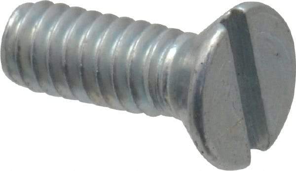 Value Collection - #3-48 UNC, 5/16" OAL Slotted Drive Machine Screw - Flat Head, Grade 2 Steel, Zinc-Plated Finish, Without Washer - Industrial Tool & Supply