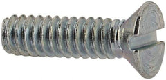Value Collection - #3-48 UNC, 3/8" OAL Slotted Drive Machine Screw - Flat Head, Grade 2 Steel, Zinc-Plated Finish, Without Washer - Industrial Tool & Supply