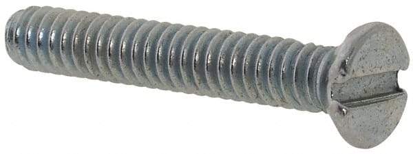 Value Collection - #3-48 UNC, 5/8" OAL Slotted Drive Machine Screw - Flat Head, Grade 2 Steel, Zinc-Plated Finish, Without Washer - Industrial Tool & Supply