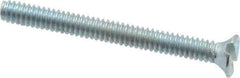 Value Collection - #3-48 UNC, 1" OAL Slotted Drive Machine Screw - Flat Head, Grade 2 Steel, Zinc-Plated Finish, Without Washer - Industrial Tool & Supply