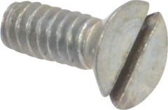 Value Collection - #4-40 UNC, 5/16" OAL Slotted Drive Machine Screw - Flat Head, Grade 2 Steel, Zinc-Plated Finish, Without Washer - Industrial Tool & Supply
