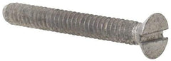 Value Collection - #4-40 UNC, 7/8" OAL Slotted Drive Machine Screw - Flat Head, Grade 2 Steel, Zinc-Plated Finish, Without Washer - Industrial Tool & Supply