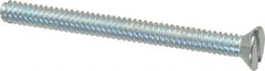 Value Collection - #4-40 UNC, 1-1/4" OAL Slotted Drive Machine Screw - Flat Head, Grade 2 Steel, Zinc-Plated Finish, Without Washer - Industrial Tool & Supply
