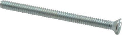 Value Collection - #4-40 UNC, 1-1/2" OAL Slotted Drive Machine Screw - Flat Head, Grade 2 Steel, Zinc-Plated Finish, Without Washer - Industrial Tool & Supply