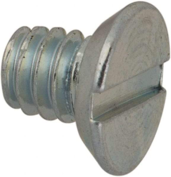 Value Collection - #5-40 UNC, 1/8" OAL Slotted Drive Machine Screw - Flat Undercut Head, Grade J82 Steel, Zinc-Plated Finish, Without Washer - Industrial Tool & Supply