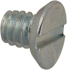Value Collection - #5-40 UNC, 1/8" OAL Slotted Drive Machine Screw - Flat Undercut Head, Grade J82 Steel, Zinc-Plated Finish, Without Washer - Industrial Tool & Supply