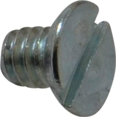 Value Collection - #5-40 UNC, 3/16" OAL Slotted Drive Machine Screw - Flat Undercut Head, Grade J82 Steel, Zinc-Plated Finish, Without Washer - Industrial Tool & Supply