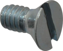 Value Collection - #5-40 UNC, 1/4" OAL Slotted Drive Machine Screw - Flat Head, Grade 2 Steel, Zinc-Plated Finish, Without Washer - Industrial Tool & Supply