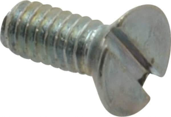 Value Collection - #5-40 UNC, 5/16" OAL Slotted Drive Machine Screw - Flat Head, Grade 2 Steel, Zinc-Plated Finish, Without Washer - Industrial Tool & Supply